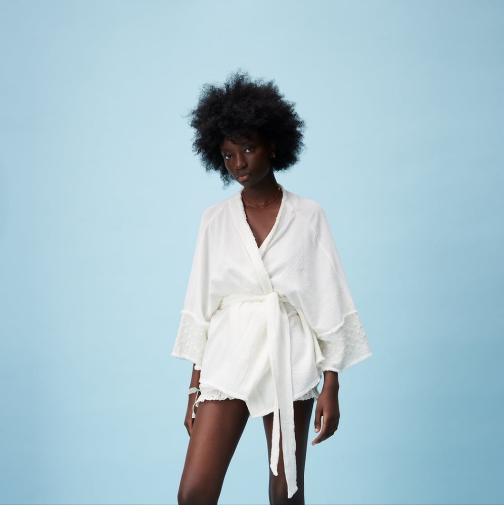 Zara belted short kimono